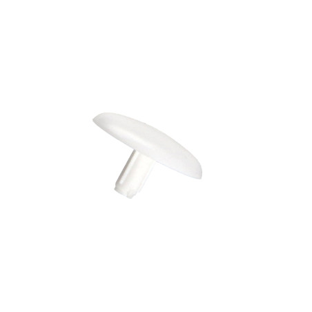 1 x Deksel for Skruehode Polyethyleen Hoveddiameter 12 Diameter gevind 2,5 Længde tråd 5 RAL9010 ren hvid