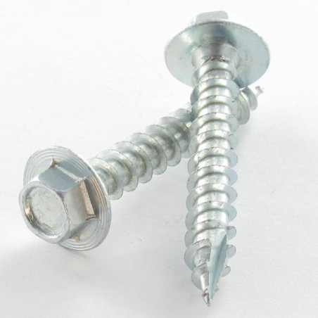 1 x TEKOR skruer trØ og spØnplader Sekskantet hoved Flange 8X50 elforzinket stål spids anti-kløvning type 17 cut