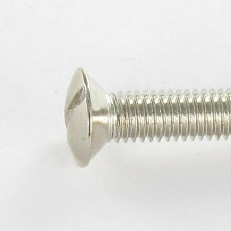 1 x Vis m-hastighed forsænket pan hoved kærv M5X45 Hoveddiameter 8,9 ydre knast nikkelbelagt stål