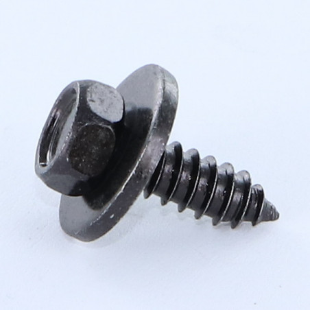 1 x Gevindvalse skrue Sekskantet hoved 6,3X19 + Skiver sort galvaniseret 600 timers saltspray uden rødrust