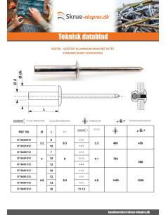 Nitte Forseglet GOSTOP Aluminium DINE TRS 3,2X10 2