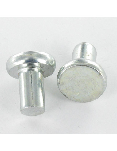 1 x Massiv nitte fladt hoved 6,5X10 elforzinket...