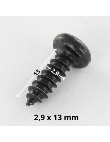 1 x Gevindvalse skrue panhoved T10 2,9X13 sort...