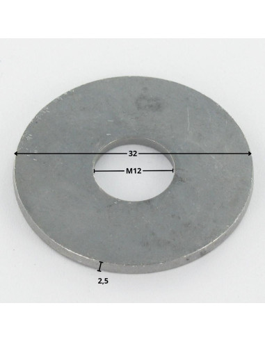 1 x Skiver flad M12X32X2.5 L modstandsdygtig...