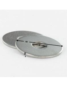 Skiver flad M20X60X3 LL elforzinket stål 2