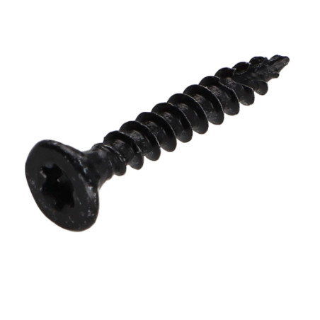 1 x TEKOR skruer trØ og spØnplader forsænket hoved med takker 4X35 T20 sort galvaniseret Fuld trÃ¥d spids
