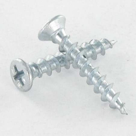 1 x Skrue JERNEVARER/PVC forsænket hoved phillips 4,2X45 elforzinket stål RAL9016 trafik hvid