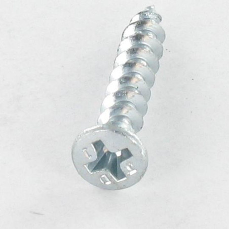 1 x Skrue JERNEVARER/PVC forsænket hoved phillips 4,2X45 elforzinket stål RAL9016 trafik hvid