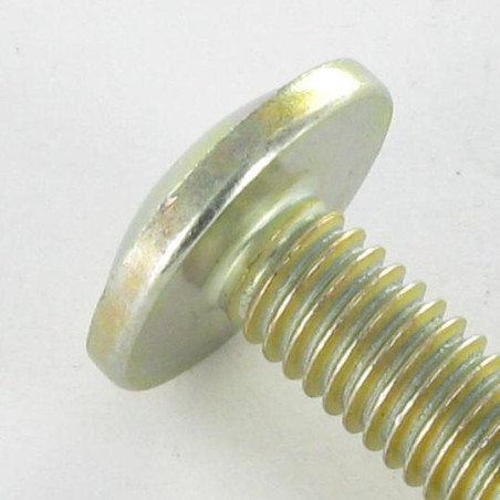 1 x Skrue kopskrue Pozi M6X24 Hoveddiameter 14,5 gul zink