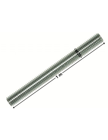 1 x Gevindstang M20 længde 1 meter Klasse 4.8...