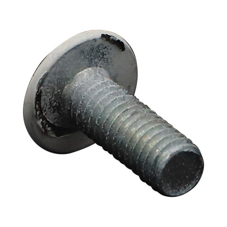 1 x Skrue kopskrue Pozi M6X16 elforzinket stål RAL9010 ren hvid