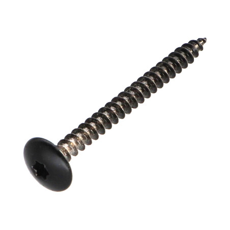 1 x Skrue hængsel 4,5X50 Fuld trÃ¥d T20 Stål krom RAL9005 dyb sort 30%