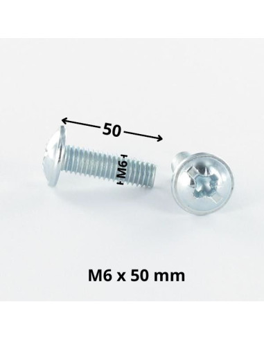 1 x Skrue kopskrue Split POZI M6X50 elforzinket...