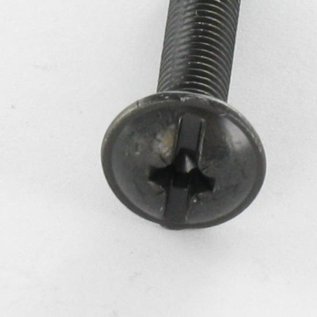 1 x Skrue kopskrue Split POZI M6X30 sort galvaniseret