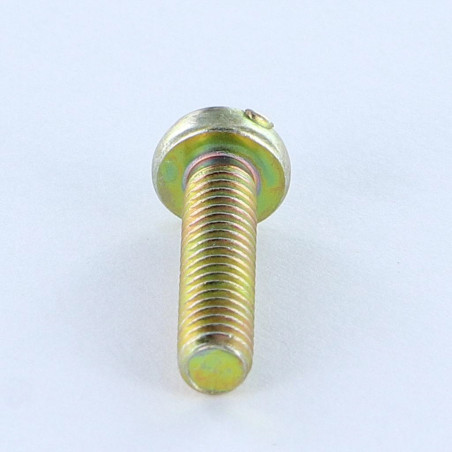1 x Vis m-hastighed panhoved Split POZI M4X16 Hoveddiameter 7 gul zink