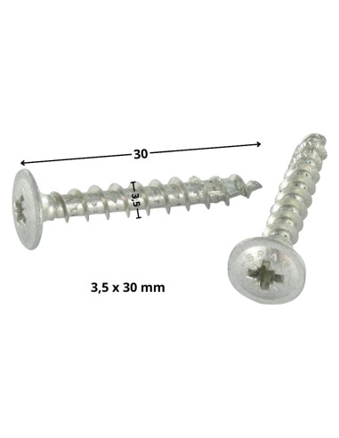1 x Skrue Spax fladt hoved Pozi 3,5X30 WIROX