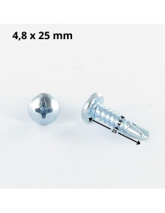 Selvborende skrue panhoved phillips 4,8X25 Metalplade... 2