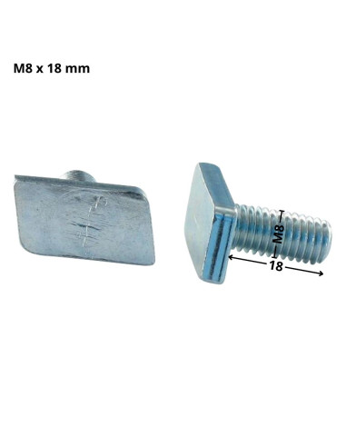 1 x Vis m-hastighed T.LOSANGE M8X18 elforzinket...