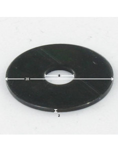 Skiver flad 8X20X2 Rå stål Sort nikkelbelagt 480 hbs uden... 2