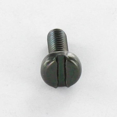 1 x Vis m-hastighed stort cylindrisk pan hoved kærv M6X16 sort galvaniseret