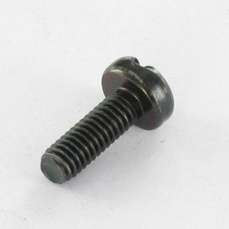 1 x Vis m-hastighed stort cylindrisk pan hoved kærv M6X16 sort galvaniseret