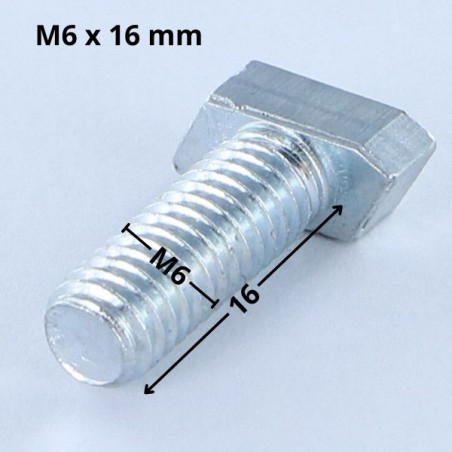 1 x Vis m-hastighed hoved diamant M6X16 elforzinket stål 128 timers saltspray uden rødrust