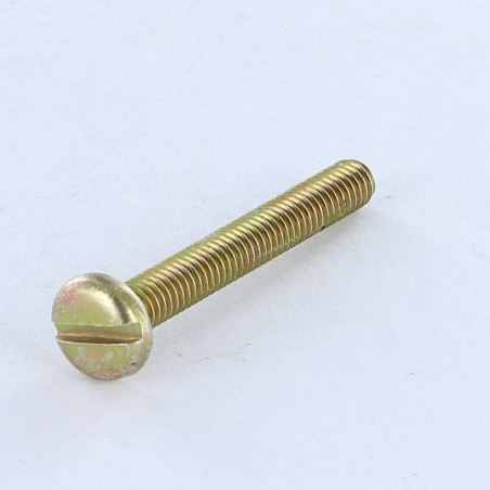 1 x Vis m-hastighed stort cylindrisk pan hoved kærv M5X20 gul zink