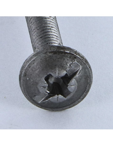 1 x Skrue kopskrue Split POZI M4X65 Gevind 25...