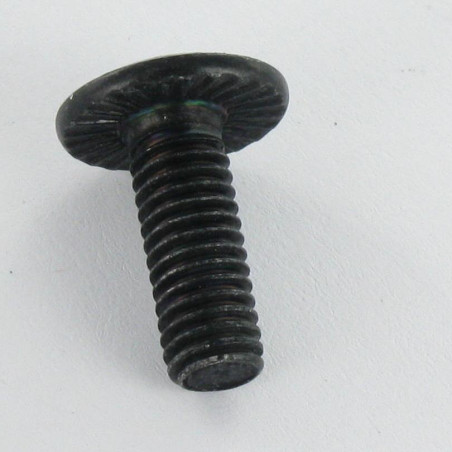 1 x Skrue kopskrue Sekskantet fatning 5 M8X16 med takker UNDER hoved Hoveddiameter 14 sort galvaniseret