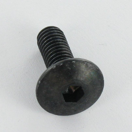 1 x Skrue kopskrue Sekskantet fatning 5 M8X16 med takker UNDER hoved Hoveddiameter 14 sort galvaniseret
