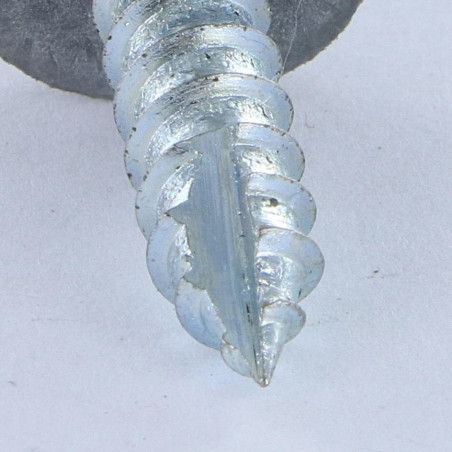 1 x Gevindvalse skrue TH/RD. LCV 6,3X25 elforzinket stål spids anti-kløvning type 17 cut