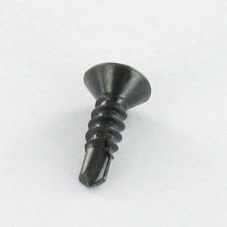 1 x Selvborende skrue forsænket hoved phillips 4,8X19 Metalplade sort galvaniseret