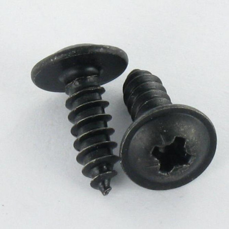 1 x Gevindvalse skrue kopskrue Pozi 4,8X19 sort galvaniseret