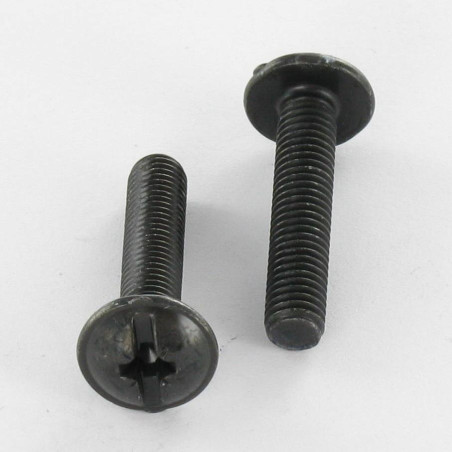 1 x Skrue kopskrue Split POZI M4X10 sort galvaniseret