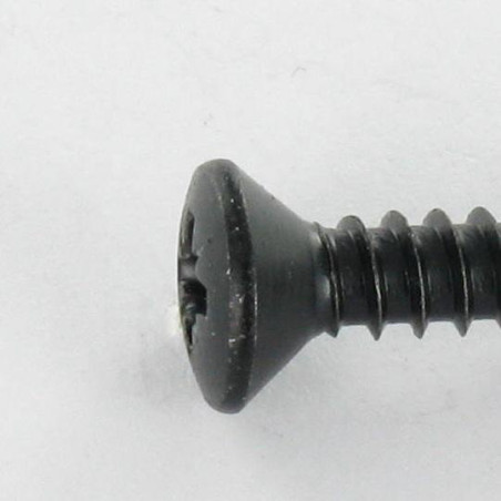 1 x Gevindvalse skrue forsænket pan hoved Pozi 4,8X32 sort galvaniseret