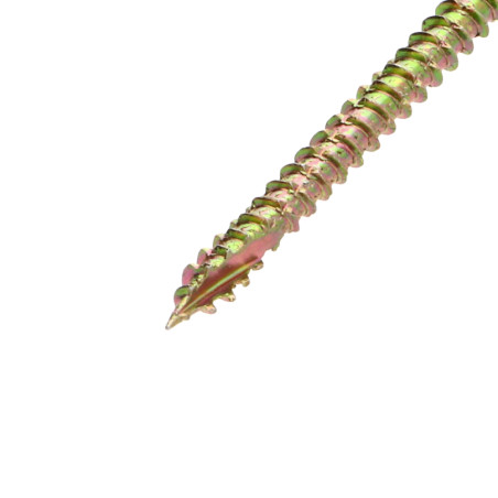 1 x TEKOR skruer trØ og spØnplader forsænket hoved Pozi PZ8 4X60 Fuld trÃ¥d spids anti-kløvning type 17 cut gul zink