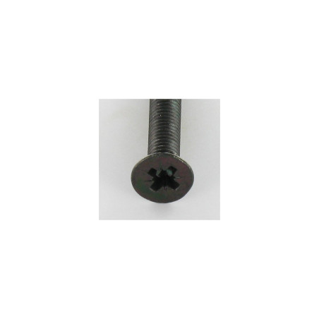 1 x Vis m-hastighed forsænket hoved Pozi PZ8 M5X12 sort galvaniseret