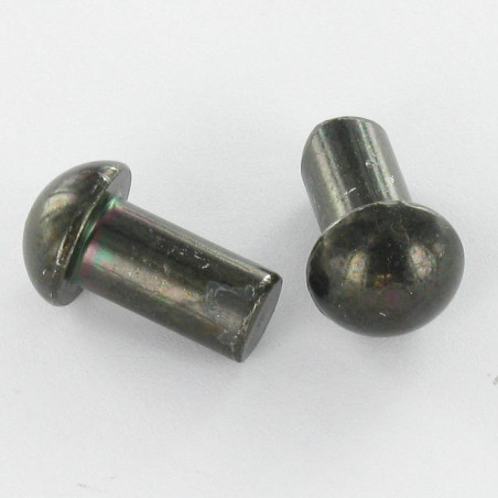 1 x Massiv nitte rundt hoved 6X25 sort galvaniseret