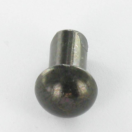 1 x Massiv nitte rundt hoved 6X25 sort galvaniseret