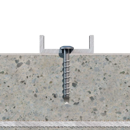1 x Skrue til beton hoved Pan hoved TORX T30 6X40 elforzinket stål