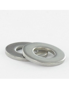 Skiver flad 8X25X4 elforzinket stål