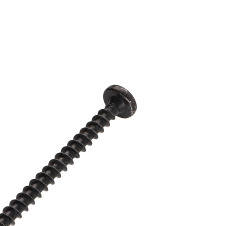1 x Træ og spånplade skrue rundt hoved Pozi PZ8 5X60 sort galvaniseret