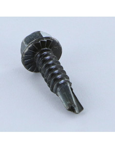 Selvborende skrue Sekskantet hoved 4,8X22 Metalplade sort... 2