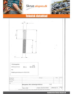 Blandet skrue til sengeben 10X60 32 Trægevind Metalplade... 2