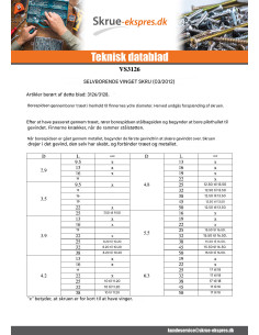 Selvborende skrue forsænket hoved T25 4,8X45 med takker... 2