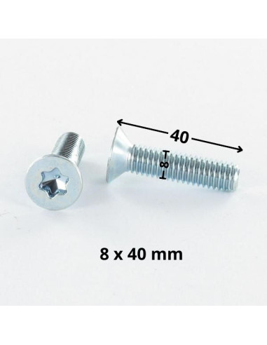 1 x Vis m-hastighed forsænket hoved T40 M8X40...