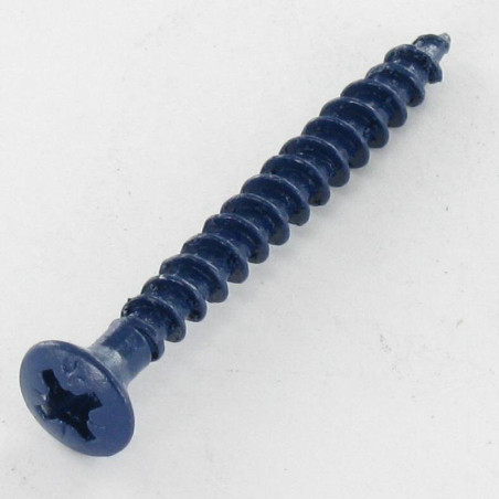 1 x Spånplade forsænket pan hoved Pozi PZ8 4X40 elforzinket stål LAQ RAL5003 BL