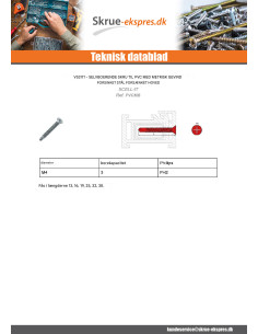 Selvborende skrue Plastik metal forsænket hoved Phillips... 2