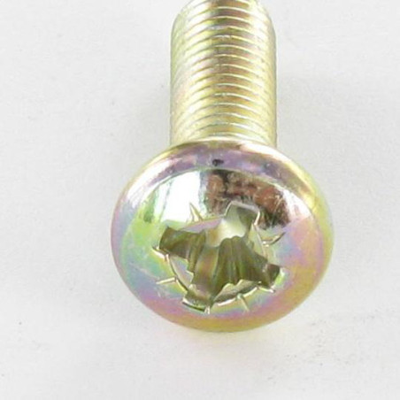 1 x Vis m-hastighed bred kuppelformet hoved Pozi PZ8 M5X50 gul zink