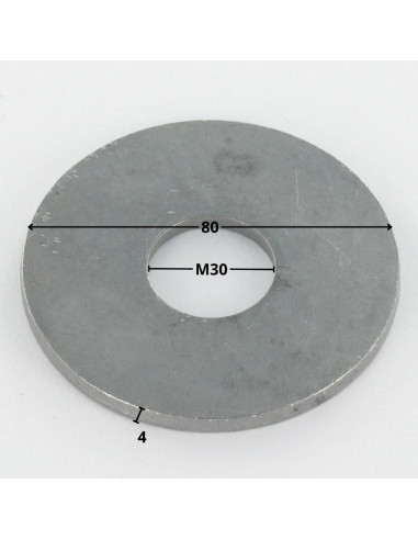 1 x Skiver flad M30X80X4 LL modstandsdygtig mod...